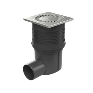 Hofeinlauf 333 S N – D75 waagerecht Edelstahlrost